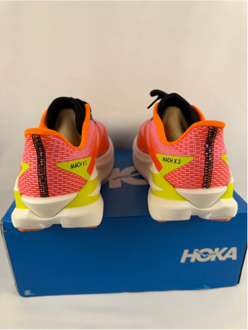 Women's Hoka Mach X 3 Athletic Shoes Pink Orange Size 9 - Picture 9 of 11